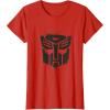 Transformers Autobots Dripping Paint Logo Silhouette T-Shirt(Red)