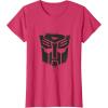 Transformers Autobots Dripping Paint Logo Silhouette T-Shirt(Red Heather)