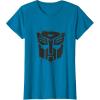 Transformers Autobots Dripping Paint Logo Silhouette T-Shirt(Sapphire Blue)