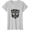 Transformers Autobots Dripping Paint Logo Silhouette T-Shirt(Silver Grey)
