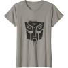 Transformers Autobots Dripping Paint Logo Silhouette T-Shirt(Slate Grey)