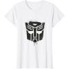 Transformers Autobots Dripping Paint Logo Silhouette T-Shirt(White)