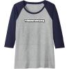 Transformers Urban Style Graffiti Text Logo Raglan Baseball Tee(Navy Blue/Athletic Heather)