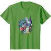 Kids Transformers: Rise of the Beasts Split Face Optimus Art T-Shirt(Grass Green)