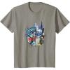 Kids Transformers: Rise of the Beasts Split Face Optimus Art T-Shirt(Slate Grey)