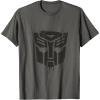 Transformers Autobots Dripping Paint Logo Silhouette T-Shirt(Asphalt Grey)