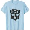 Transformers Autobots Dripping Paint Logo Silhouette T-Shirt(Baby Blue)