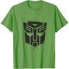 Transformers Autobots Dripping Paint Logo Silhouette T-Shirt(Grass Green)