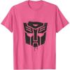 Transformers Autobots Dripping Paint Logo Silhouette T-Shirt(Pink Heather)