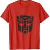 Transformers Autobots Dripping Paint Logo Silhouette T-Shirt(Red)