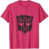 Transformers Autobots Dripping Paint Logo Silhouette T-Shirt(Red Heather)