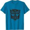 Transformers Autobots Dripping Paint Logo Silhouette T-Shirt(Sapphire Blue)