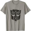 Transformers Autobots Dripping Paint Logo Silhouette T-Shirt(Slate Grey)