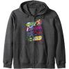 Transformers Classic Characters Graffiti Panels Mashup Zip Hoodie(Dark Heather Grey)