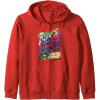 Transformers Classic Characters Graffiti Panels Mashup Zip Hoodie(Red)