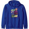 Transformers Classic Characters Graffiti Panels Mashup Zip Hoodie(Royal Blue)
