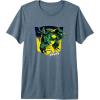 Transformers Grimlock Graffiti Painted Wall Retro Portrait Premium T-Shirt(Slate Grey)