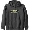 Transformers Grimlock Urban Style Graffiti Text Logo Zip Hoodie(Dark Heather Grey)
