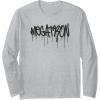 Transformers Megatron Dripping Graffiti Text Logo Long Sleeve T-Shirt(Heather Grey)