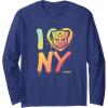Transformers: Rise of the Beasts I Heart NY Retro Graffiti Long Sleeve T-Shirt(Navy Blue)