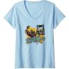 Transformers: Rise of the Beasts Scourge Terrorcon Forever V-Neck T-Shirt(Baby Blue)