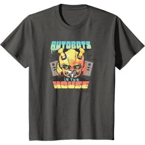 Kids Transformers: Rise of the Beasts Autobots In The House Retro T-Shirt(Asphalt Grey)