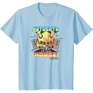 Kids Transformers: Rise of the Beasts Autobots In The House Retro T-Shirt(Baby Blue)