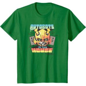 Kids Transformers: Rise of the Beasts Autobots In The House Retro T-Shirt(Kelly Green)