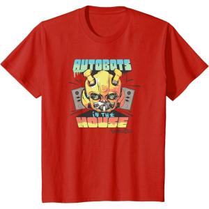 Kids Transformers: Rise of the Beasts Autobots In The House Retro T-Shirt(Red)