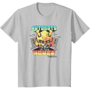 Kids Transformers: Rise of the Beasts Autobots In The House Retro T-Shirt(Silver Grey)