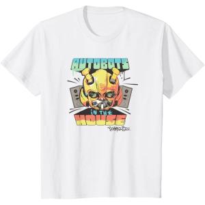 Kids Transformers: Rise of the Beasts Autobots In The House Retro T-Shirt(White)