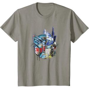 Kids Transformers: Rise of the Beasts Split Face Optimus Art T-Shirt(Slate Grey)