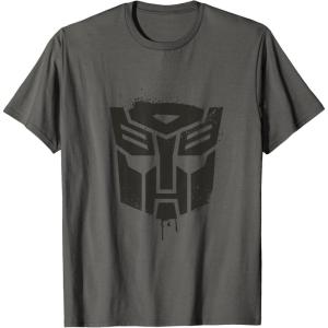 Transformers Autobots Dripping Paint Logo Silhouette T-Shirt(Asphalt Grey)