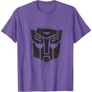 Transformers Autobots Dripping Paint Logo Silhouette T-Shirt(Purple Heather)