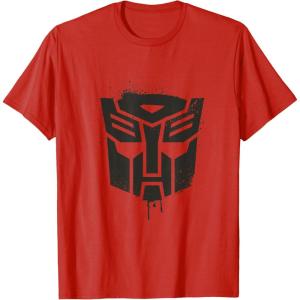 Transformers Autobots Dripping Paint Logo Silhouette T-Shirt(Red)