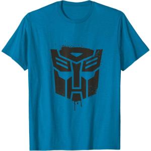 Transformers Autobots Dripping Paint Logo Silhouette T-Shirt(Sapphire Blue)
