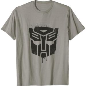 Transformers Autobots Dripping Paint Logo Silhouette T-Shirt(Slate Grey)