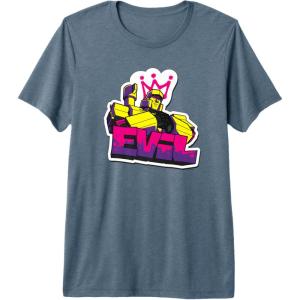 Transformers Evil Megatron Neon Graffiti Retro Portrait Premium T-Shirt(Slate Grey)