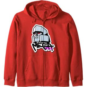 Transformers Megatron Urban Style Head Portrait Zip Hoodie(Red)