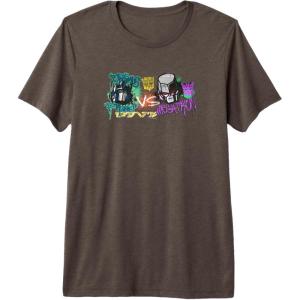 Transformers Optimus Prime Vs. Megatron Retro Graffiti Paint Premium T-Shirt(Brown)