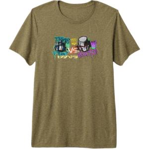 Transformers Optimus Prime Vs. Megatron Retro Graffiti Paint Premium T-Shirt(Olive Green)