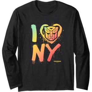 Transformers: Rise of the Beasts I Heart NY Retro Graffiti Long Sleeve T-Shirt(Black)