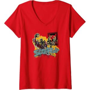Transformers: Rise of the Beasts Scourge Terrorcon Forever V-Neck T-Shirt(Red)