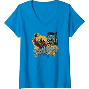 Transformers: Rise of the Beasts Scourge Terrorcon Forever V-Neck T-Shirt(Sapphire Blue)