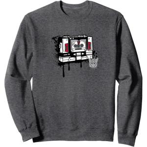 Transformers Soundwave Tape Cassette Player Form Graffiti Sweatshirt(Dark Heather Grey)