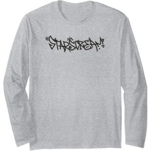 Transformers Starscream Urban Style Graffiti Text Logo Long Sleeve T-Shirt(Heather Grey)