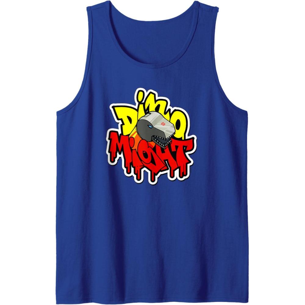 image:imageTransformers Dino Might Grimlock Dripping Graffiti Logo Tank TopRoyal Blue