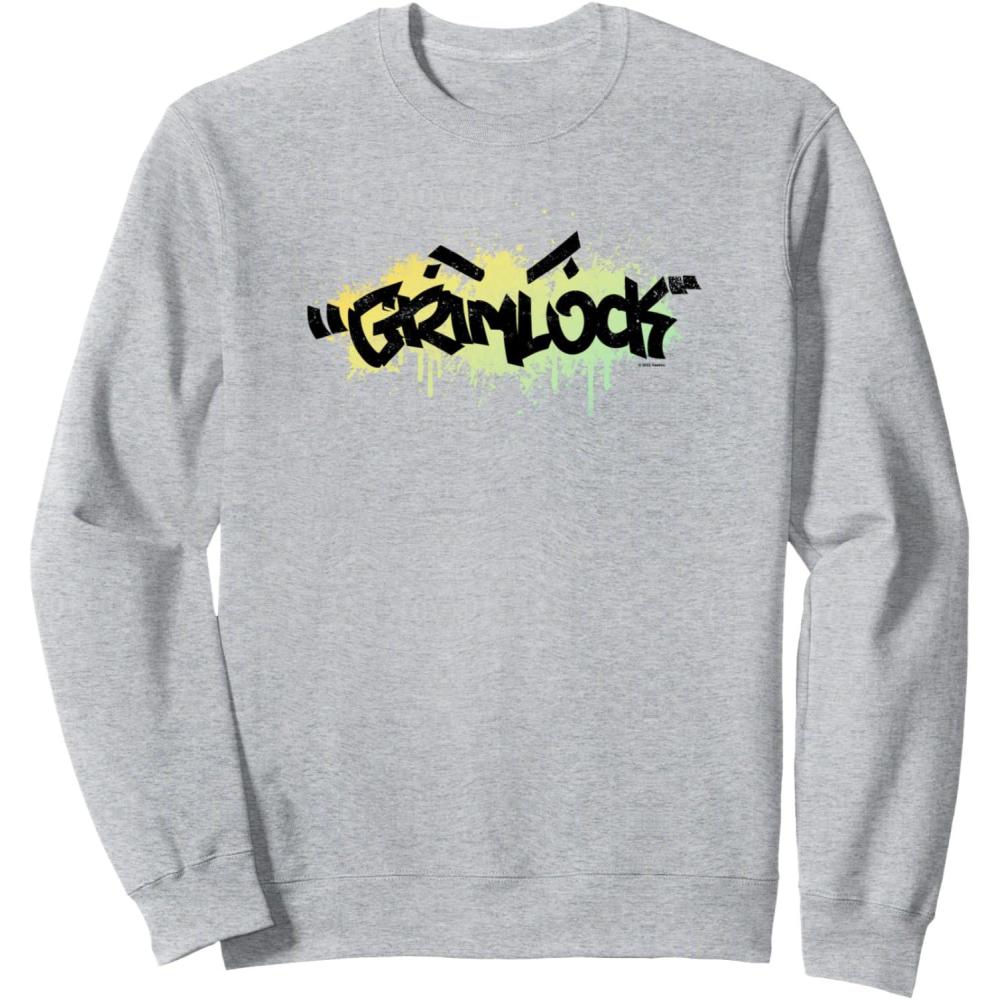 image:imageTransformers Grimlock Urban Style Graffiti Text Logo SweatshirtHeather Grey