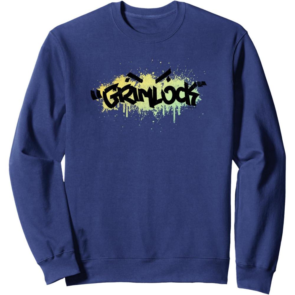 image:imageTransformers Grimlock Urban Style Graffiti Text Logo SweatshirtNavy Blue