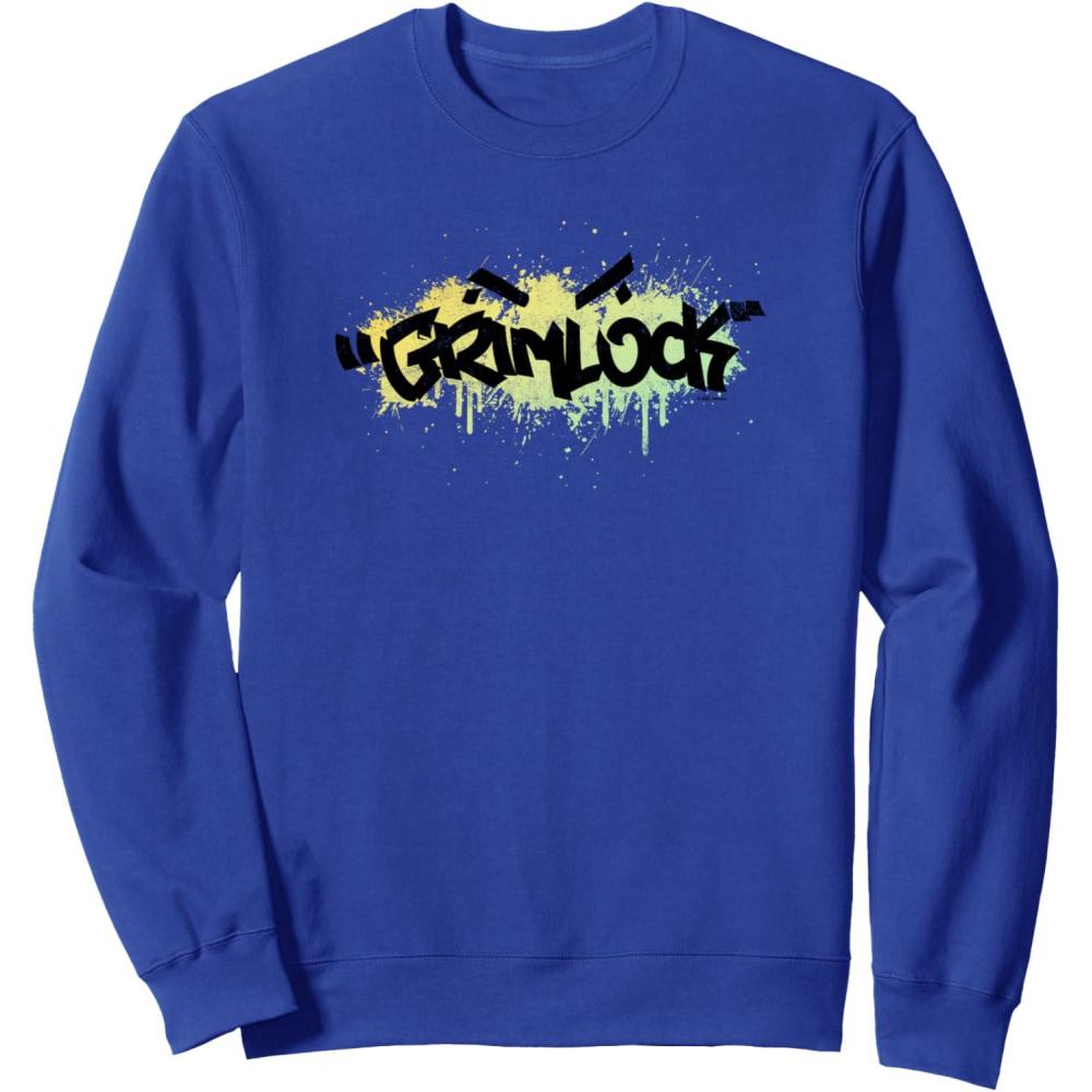 image:imageTransformers Grimlock Urban Style Graffiti Text Logo SweatshirtRoyal Blue